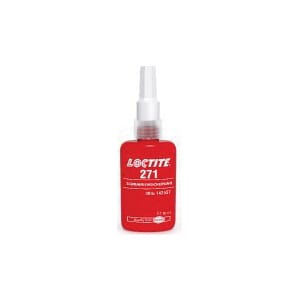 Loctite® 27141 271™ High Strength Low Viscosity Threadlocker Adhesive, 250 mL Bottle, Liquid Form, Red